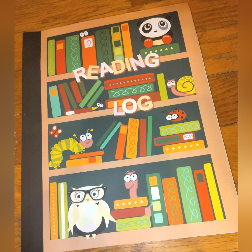 Colorful Reading Log Book with Animal Design